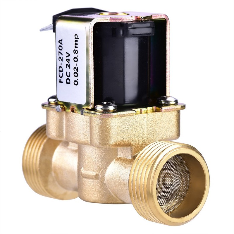 3/4" DC 24V Brass Electric Solenoid Valve Normally Closed ()