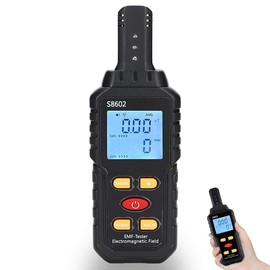 Detector EMF, Detector de Campo Electromagnético de Mano con LCD Digital, Alarma de Sonido y Luz, Bloqueo de Datos, Gran Probador para Las Inspecciones de EMF en el Hogar, Oficina, al Aire Libre.