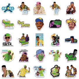 American TV Sevies Stickers The Fresh Prince of Bel-Air Stickers 50pcs Vinyl Waterproof Decals for Laptop,Bumper,Water Bottles,Computer,Phone,Hard hat,Car Sticker and Decals,Adults Kids Teens