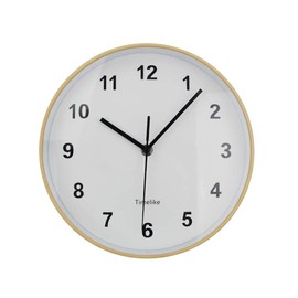 Timelike Wooden Round Wall Clock Silent & Non-Ticking Retro Wall Clock Operated for Living Room Bedroom Kitchen