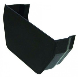 FLOPLAST 114mm Square Gutter Internal Stop End - Black