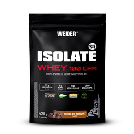 Weider Isolate Whey 100CFM (420g) Schokoladengeschmack, 23g Protein 100% Isolat Whey von Isolac® /Portion, mit Verdauungsenzymen Digezyme®, ohne Zuckerzusatz, ohne Aspartam, fettarm, 14 Portionen
