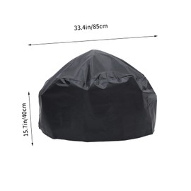 Levemolo Fire Pit Cover Outdoor Stove Protector Heavy Duty Patio Chiminea Weather Protection with Fastening Straps Lightweight and Durable Design Black