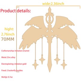 Vivificenca Angel Pins for Women Beautiful Art Deco Brooches White Wings Christian Lapel Pins for Men Suit Sweater Jacket Costume Accessories,Large Size 2.76' x 2.36", (christmas gift)