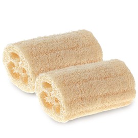 Nogeqi Natural Loofah Sponge, Exfoliating Body Scrubber, 6" Luffa Sponges, Shower Loofah for Women Men Skin Care in Bath Spa Shower