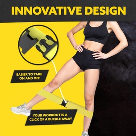 Fabric Resistance Bands for Working Out - Booty Bands for Women and Men - Exercise Bands Resistance Bands Set - Workout Bands Resistance Bands for Legs - Fitness Bands (Multicolor Buckle), Multicolor Buckle, Buckle