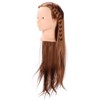 Long Hair Mannequin Head Light Brown Hairdresser Practice Training Head