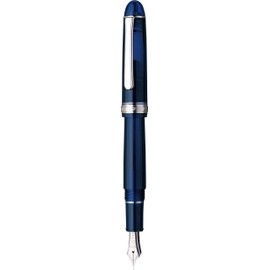 Platinum Fountain Pen #3776 Century Rhodium Chartre Blue Fine Point PNB-18000CR #51-2