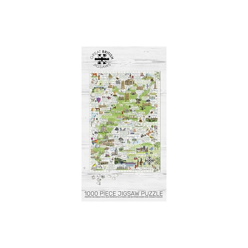 Emma Joustra Jigsaw Puzzle 'The Cotswolds & Surrounds' 1000 Piece