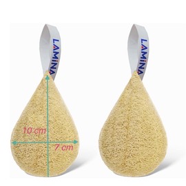 Veteran Textile%100 Natural-Organic, Loofah Sponge, Body Scrubber, Back Washer, Back Strap, Shower Bathing with Loofah beds, All-Round Cleaning, Body Care [ Lamina ] (Double-Sided Face loofah)