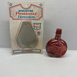 Wheaton Industries Miniature Presidential Glass Decanters James Madison