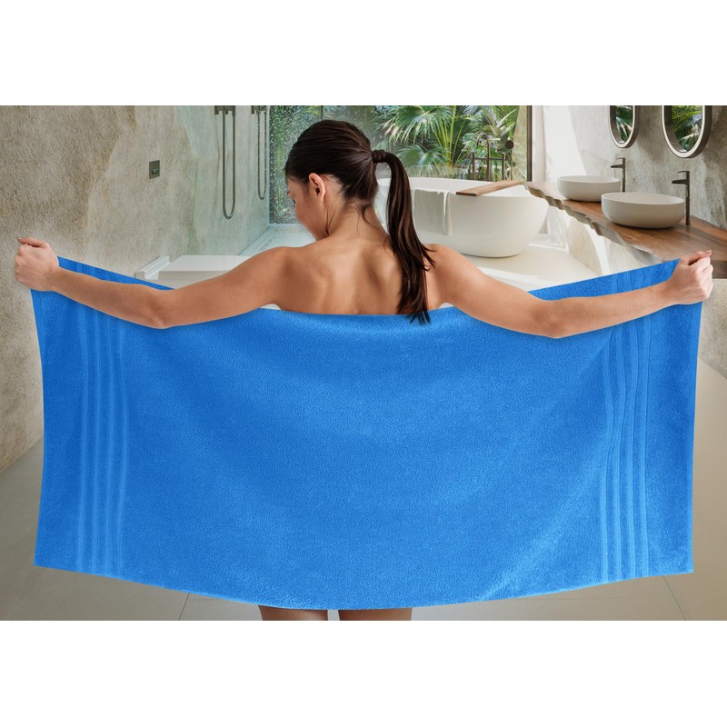 Lashuma Men's Bath Towel 70 x 140 cm Blue Capri