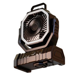 Trending 2026 20000mAh Portable Rechargeable Camping Fan F6 4 Speed Ventilador Solar Recargable Table Fan with Lightcolor: Black, Plug Type: Type-C