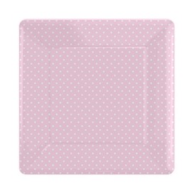 Pink Dots Paper Plates Pack of 8 Party Plates Baby Shower Christening Party Buffet