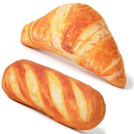 Neko Tomosha Plush Cat Toy, Agatari Bread, Set of 2, French Bread, Croissant, Toy, Present, Gift