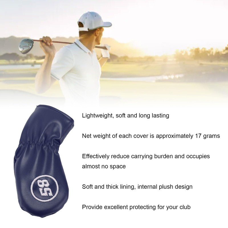 Asixxsix 8Pcs Golf Iron Head Covers, Soft PU Golf Club