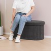 B FSOBEIIALEO Ottoman with Storage for Living Room, Sherpa Folding