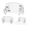 Motorcycle Adjustable Windscreen Universal Fit Wind Deflector for MT07 MT09