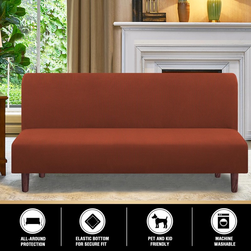 Stretch Armless Futon Cover Futon Slipcover Full Queen Size Futon