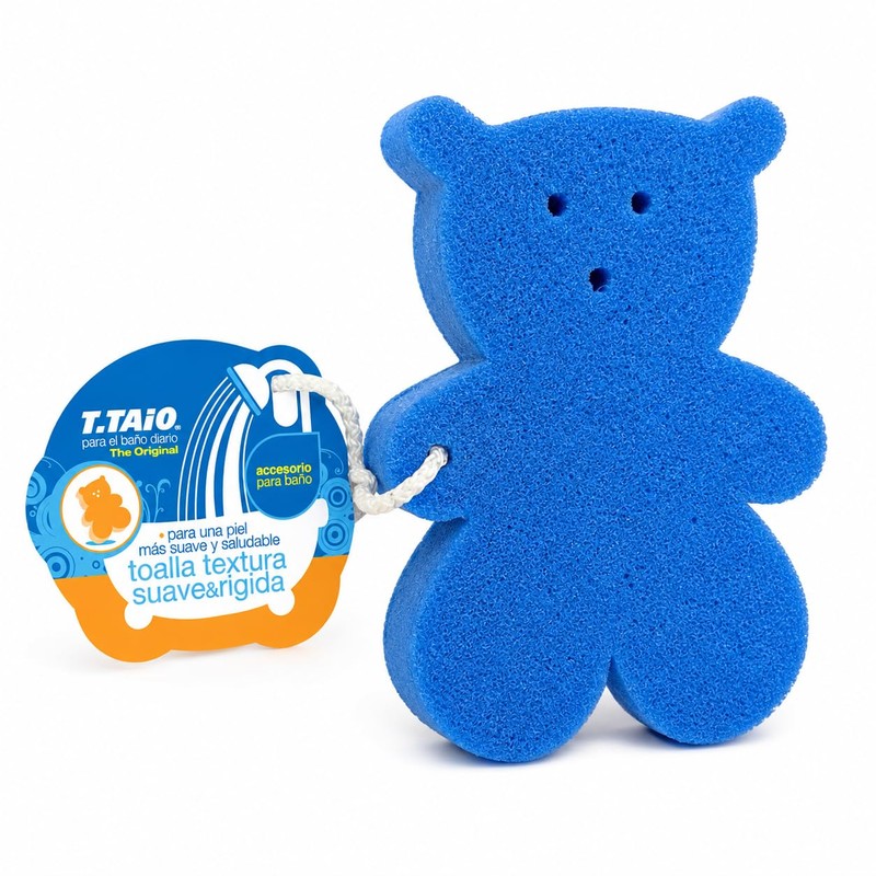 Esponja de Osito Doble Textura para Baño T Taio I