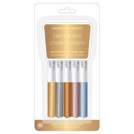 American Crafts Metallic Chalk Marker Set - Assorted Colors, Scrapbooking Accessory - Pack of 5