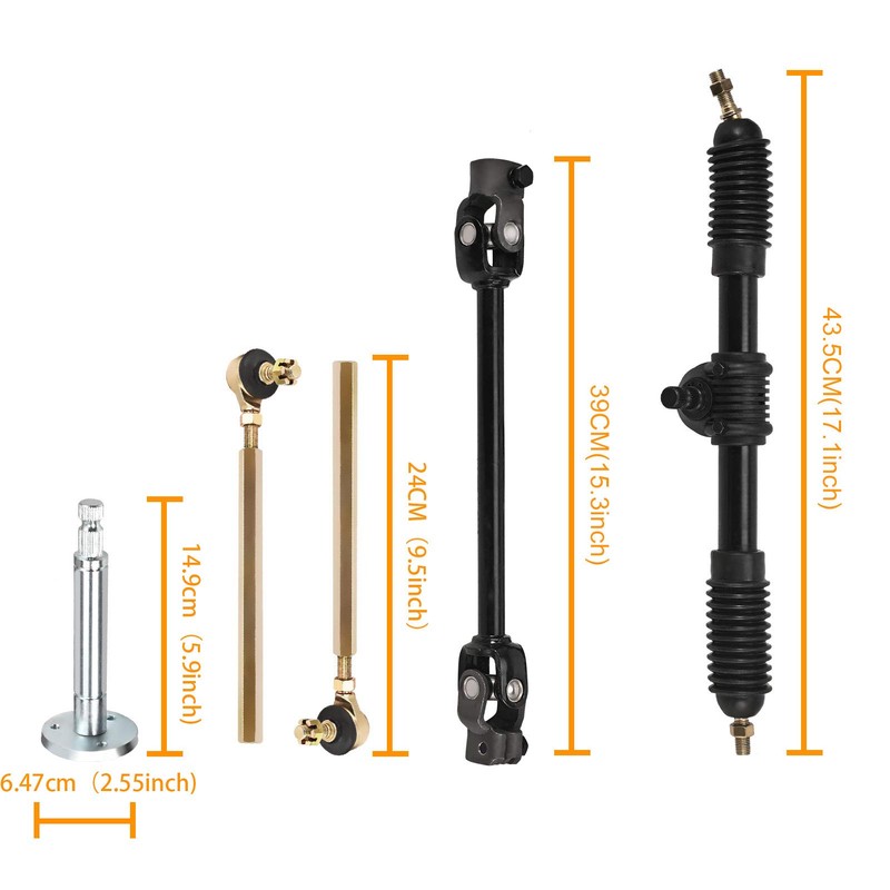 Trkimal Steering Wheel assembly Tie Rod Rack Adjustable Shaft Kits
