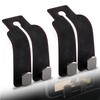 2PCS Black Car Seat Back Leather Hooks, Universal 2-in-1 Storage