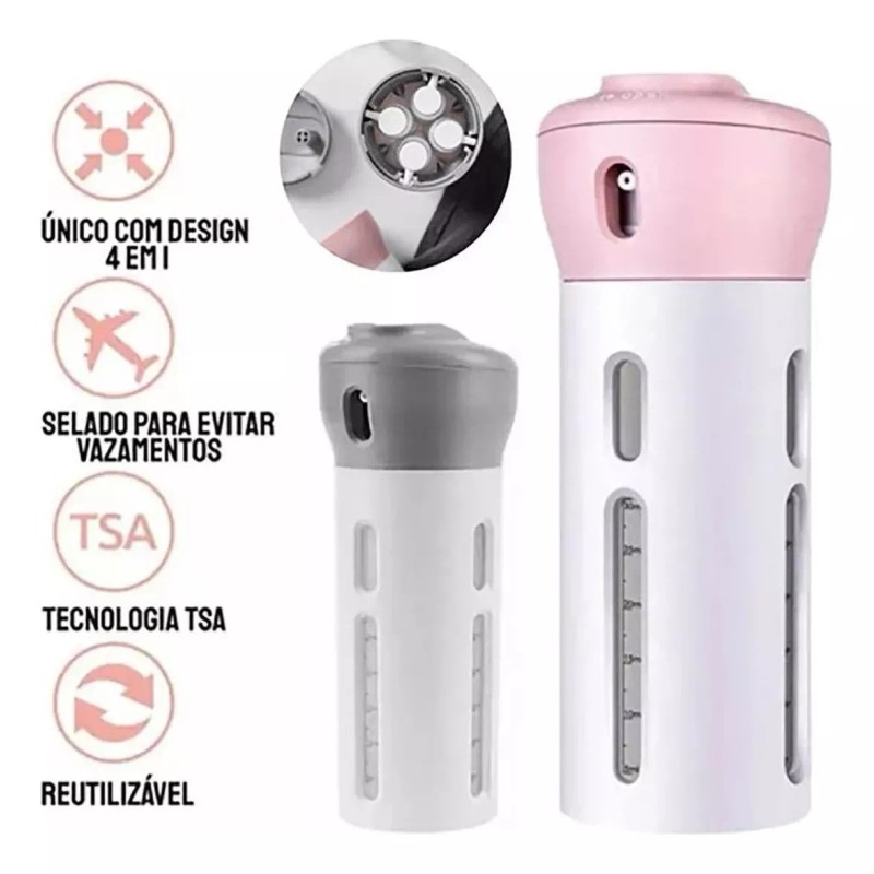CL Dosificador Dispensador 4 Tanques Gel Shampoo Crema Y Mas