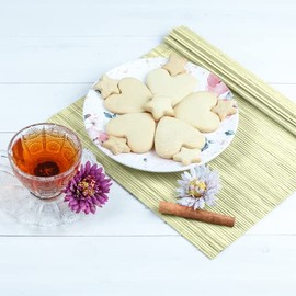 30 x 45 cm Rectangular Bamboo Table Mat - Non-slip, Washable, Heat and Dirty Resistant - Breakfast Lunch and Dinner, Home in the Kitchen or Restaurant (SBI)