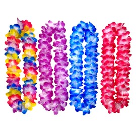 14 PCS Hawaiian leis Tropical Luau Hawaii Flower Lei Theme Party Favors for Adults Kids Holiday Wedding Beach Birthday Decorations Hawaiian Leis Party Supplies