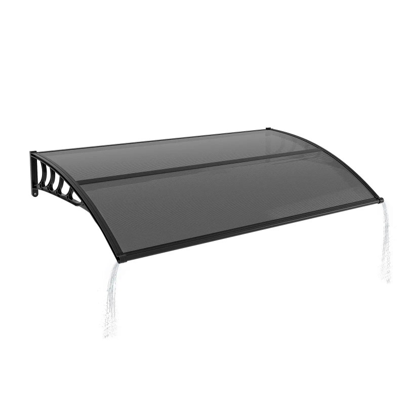 UV Rain Snow Protection 40x60 Inch Window Canopy Awning Drainage