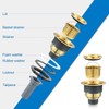 OUGOO 3-1/2-inch Gold Kitchen Sink Drain, Stainless Steel Removable Deep