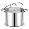 P&P CHEF 16 QT Stock Pot with Lid, Stainless Steel