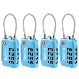 SharkByte TSA Suitcase Lock - 4 Digit Travel & Luggage (Pack of 4)