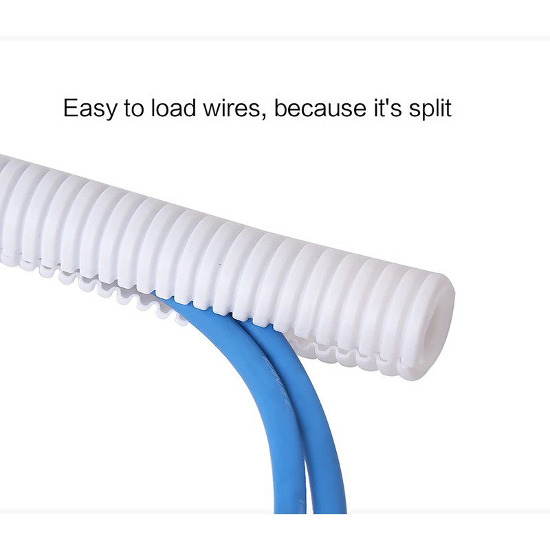 Alex Tech 10ft - 1/2 inch Split Wire Loom Tubing