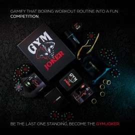 GymJoker Fitness Card Game – Fun Workout Challenge Deck with Chips & Rings | Turn Exercise into Competitive Gym Games | Perfect for Group Workouts, Parties Squad & Home Gym Joker
