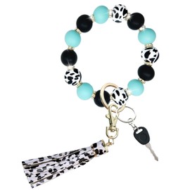 PAKASEBOXES Beaded Keychain Wristlet, Key Ring Bracelet Car Key Holder, Western Keychain, Cute Key Chains for Women.