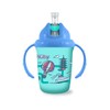 Nuby 2-Handle No-Spill Flip-it Fat Straw Printed Cup - 8oz/