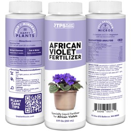African Violet Fertilizer for Indoor Flowering Plants, Liquid Plant Food 8 oz (250mL)