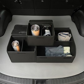Collapsible Car Trunk Organizer for Vehicle Storage – PU Leather Multipurpose Design for Everyday Cargo Organization