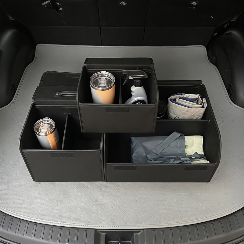 Collapsible Car Trunk Organizer for Vehicle Storage – PU Leather