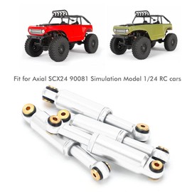 RC Shock Absorber, Metal Oil Shock Absorber Damper for Axial SCX24 90081 1/24 RC Crawler Car Upgrade Parts(Silver) Car Model Accessory