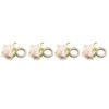 4PCS Rose Napkin Ring Simulated Plastic Reusable Vine Design Napkin
