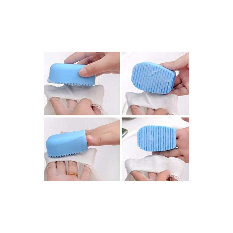 DNHCLL 2PCS Candy Color Mini Silicone Washboard Creative Handheld Laundry