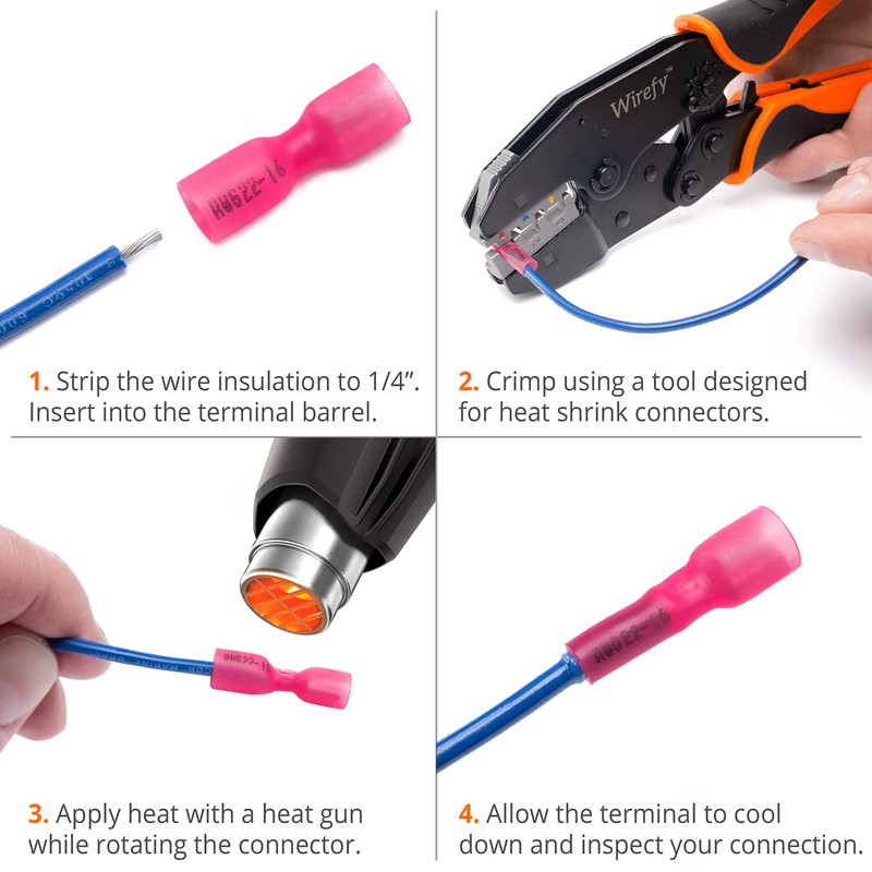 Wirefy Heat Shrink Female Bullet Connectors - Female Wire Bullet