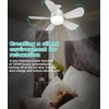 HK Ceiling Fan with Light and Remote,20 Inch, 5 Speeds