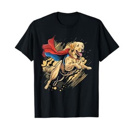 Superhero Golden Retriever Red Cape Super Hero Dog T-Shirt