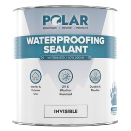 Polar Waterproofing Sealant - 33 Fl Oz - Clear Invisible Finish - Outdoor Waterproof Coating for Interior & Exterior Wood, Brick, Stone Surfaces, Concrete Tile & Grout - One Coat Waterproof Protection