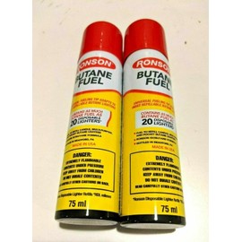 Ronson Lot of  2   Ronson Butane 75ml/2.54 fl oz Refill Fuel Gas for Lighters/ Torch /
