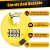 DELSWIN 4 Digit Combination Disc Padlock with Hardened Steel Shackle